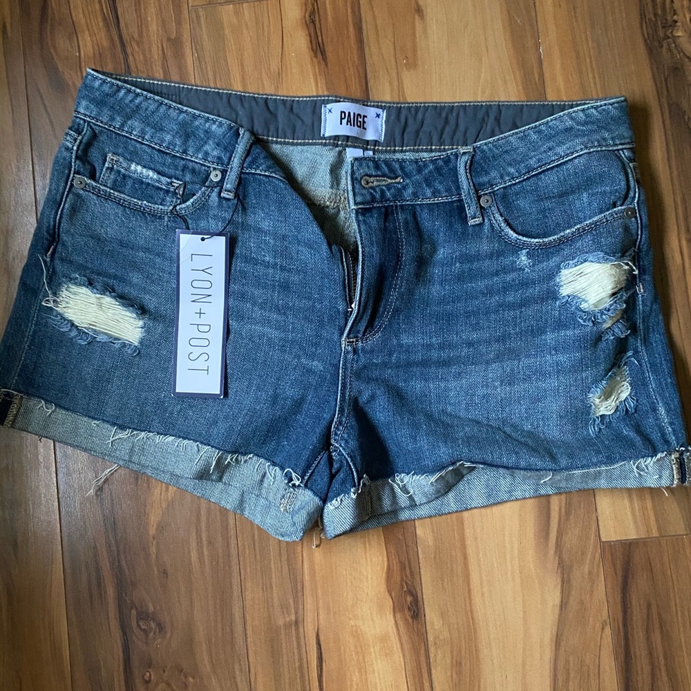 PAIGE Denim Boyfriend Shorts (29)